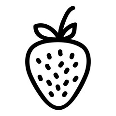 Strawberry icon in line style