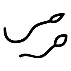 Sperm icon in line style