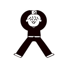 ご機嫌な男性のイラスト