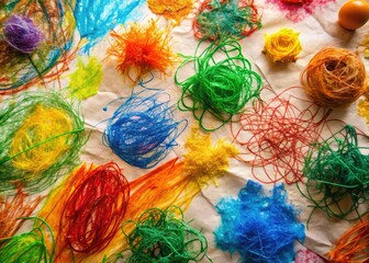 Hand-Drawn Scribble Stains: Authentic Grunge Texture Photo Set