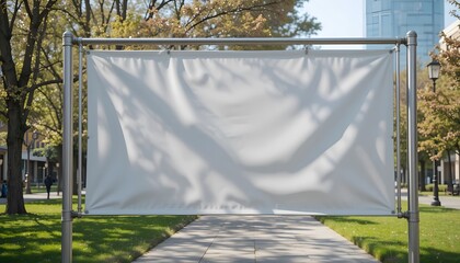 banner on the street mockup