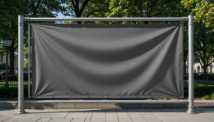 banner on the street mockup