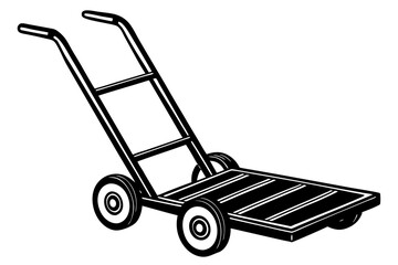It's a beautiful hand truck. Isolated on a white background