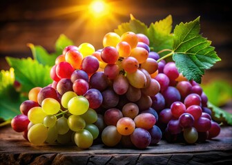 Grape Minds Think Alike - Cute Flat Design Low Light Photo