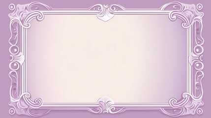 Elegant Ornate Frame Design With Pastel Background