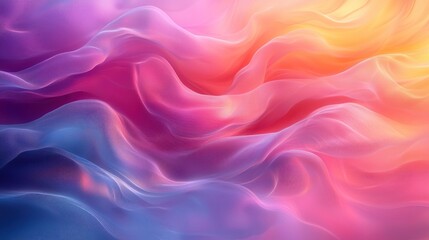 Obraz premium Abstract waves of color blending softly together.