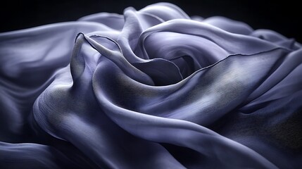 Obraz premium Draped Purple Silk Fabric Shows Textured Waves