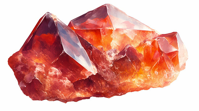 Sample of raw sunstone gemstone on transparent background (png). Sunstone. Illustration