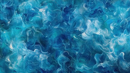 Abstract Blue Swirling Paint Texture Art