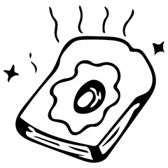 Toast with Sunny-Side-Up Egg
