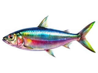 Fototapeta premium Isolated Sardine Silhouette - AI Photo