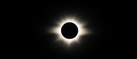 Image of total solar eclipse. Astronomical phenomenon