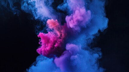 Fototapeta premium Colorful Abstract Smoke Composition on Black Background