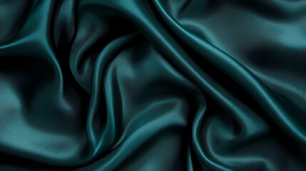 Obraz premium Black dark teal jade emerald sea aventurine green abstract background. silk satin fabric. glitter shimmer. color gradient. Sunstone. Illustration