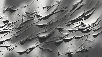 Textured abstract wall surface showcasing layers and movements in muted gray tones during daylight - Powered by Adobe
