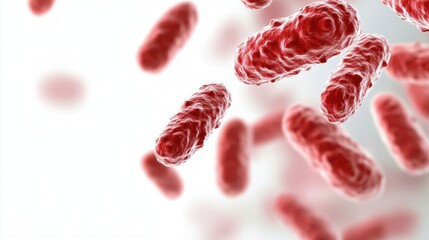 Group of red blood cells in a microscopic view showing their structure and arrangement