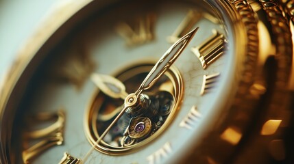 An antique gold pocket watch with intricate metal gears and a vintage dial displays old-world accuracy in measuring hours and minutes