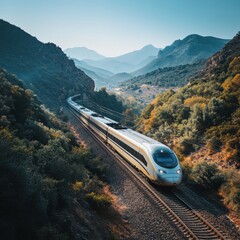 Scenic Train Journey Through Mountain Landscape