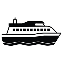 Passenger ship silhouette vector file