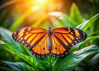 Obraz premium Majestic Mariposa Tigre Butterfly Rule of Thirds Photography