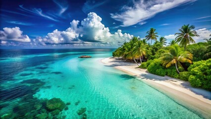 Fototapeta premium Maldives Beach Urban Exploration Photography, Seascape, Tropical Paradise