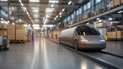 Magnetic Transport System for Packages in a Modern Warehouse Environment