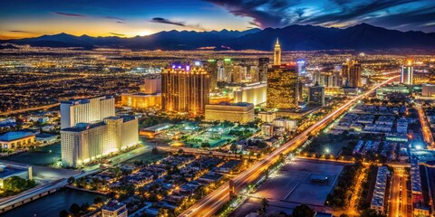Minimalist Aerial Las Vegas Night Sky | Cityscape Photography
