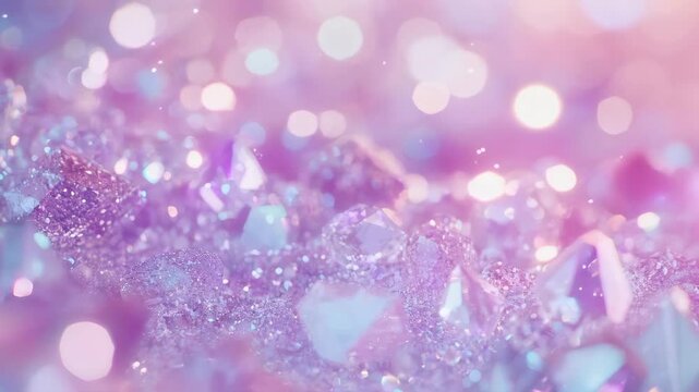 Diamond Glare Mystically Sparkles. Modern background with polygonal crystals. Diamond reflection crystals are animated in the background.