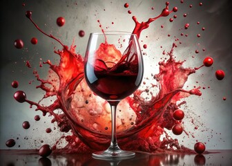 Fototapeta premium Minimalist Red Wine Stains Abstract Photography