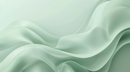 Obraz premium Abstract Green Fabric Drape Wallpaper