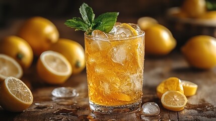 Refreshing Iced Lemon Tea with Mint: A Summer Delight