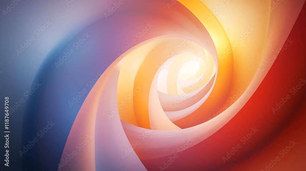 Poster abstract swirling colorful vortex.
