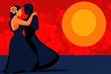 Embracing Togetherness A Romantic Dance Celebrating Family Love and Bonding Under the Sunset
