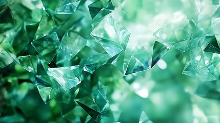 Obraz premium Abstract Green Crystal Cluster Formation