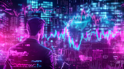 Fototapeta premium Dynamic 3D Concepts of Global Investing, Market Growth, and Business Innovation