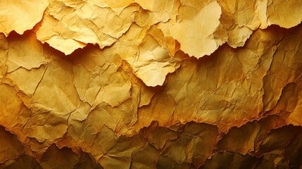 Crumpled gold paper texture background design