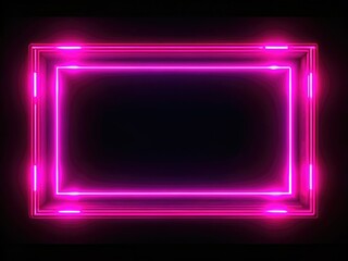 Neon Pink Architectural Frame Animation - 4K Glowing Background