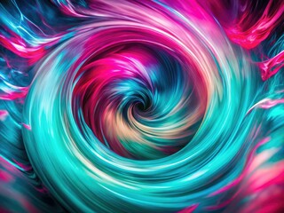Obraz premium Neon Pink & Turquoise Abstract Swirl Documentary Photography