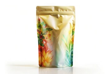 Fototapeta premium Off-White Pouch Packaging Double Exposure AI Art