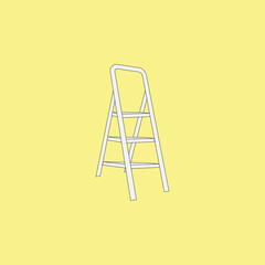 Ladder stairs vector illustration on yellow background