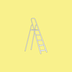 Industry ladder vector illustration on yellow background