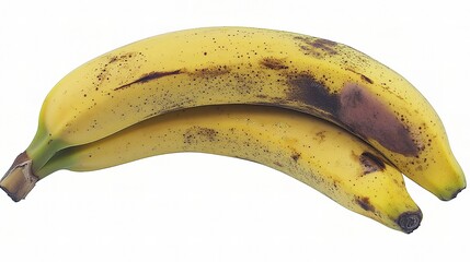 Single Ripe Banana Isolated on White Background for Stock Use