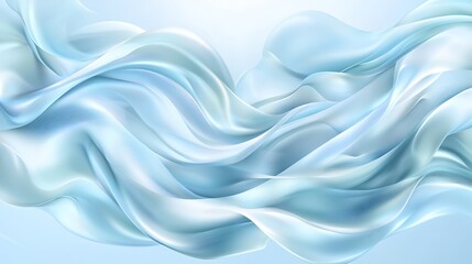 Obraz premium Abstract Blue Waves Flowing Softly Elegant Design