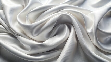 Obraz premium Panoramic Close-up White Fabric Texture