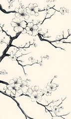 Obraz premium Creative 2D Doodle Floral Illustrations for wallpaper, card, tile