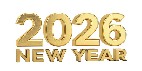 Happy New Year 2026 3d rendering Text Effect banner or poster card design
