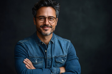 Fototapeta premium Confident Young Man Smiling