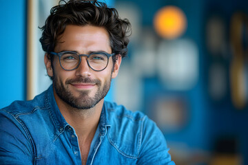 Obraz premium Confident Young Man Smiling