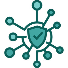 Virus Shield solid icon