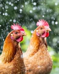 Fototapeta premium Creative Chicken Concepts, From Vibrant Farm Scenes and Food Styling